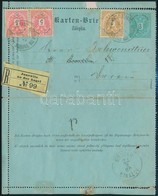 1890 Díjkiegészített Ajánlott Díjjegyes Zárt Levelezőlap / PS-cover Card With Additional Franking As Registered Cover 'J - Andere & Zonder Classificatie