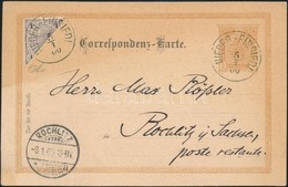 1900 Felezett 1kr Bélyeggel Kiegészített 2kr Díjjegyes Levelezőlap / 2kr PS-card With Bisected 1kr Additional Franking - Autres & Non Classés