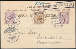 1901 Litho Képeslap Hajóbélyegzéssel / Postcard 'Bodenseeschiffspost' - Other & Unclassified