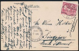 1910 Képeslap Szingapúrba / Postcard To Singapore - Altri & Non Classificati