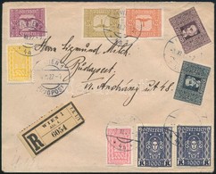 1922 Dekoratív Ajánlott Légi Levél Budapestre / Registered Airmail Cover To Budapest - Autres & Non Classés