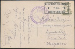 1927 Sífelvonót ábrázoló Képeslap Felvonó Posta Hivatali Bélyegzéssel / Poscard With Official Cable Car Postmark 'P.HIRS - Sonstige & Ohne Zuordnung