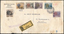 1931 Rotary Sor Ajánlott Levélen / Mi 518-523 On Registered Cover - Autres & Non Classés