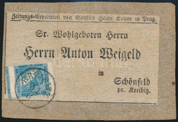 ~1855 Merkúr Bélyeg újságcímzésen / Merkur Stamp On Newspaper Piece 'KREIBITZ' - Sonstige & Ohne Zuordnung