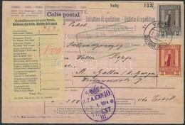 1914 Szállítólevél / Parcel Card 'VATHY / ÖSTERR. POST' - 'ST. GEORGEN' - Sonstige & Ohne Zuordnung