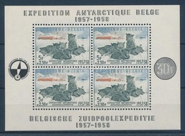 ** 1957 Belga Antarktisz Expedíció Blokk Mi 25 - Autres & Non Classés