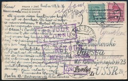 1936 Képeslap Ogyesszába, Visszairányítva / Postcard To Odessa, Returned - Sonstige & Ohne Zuordnung