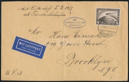 1928 Zeppelin észak-amerikai útja Levél 4RM Bélyeggel / Zeppelin North America Flight Cover With 4RM Stamp - Altri & Non Classificati