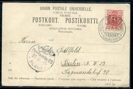 FINLANDE - N° 30 / CPA D' HELSINKI LE 14/10/1899 POUR BERLIN - TB - Cartas & Documentos