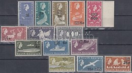 ** South Georgia 1971 Forgalmi Sor Felülnyomással Mi 25-38 - Altri & Non Classificati