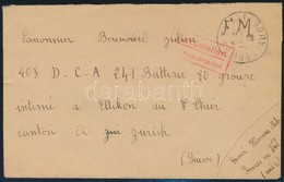 1909 Katonai Posta Levél Svájcba / Military Post Cover To Switzerland - Other & Unclassified