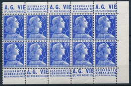 ** 1957 Marianne Füzetlap Mi 1143 Booklet Pane - Other & Unclassified