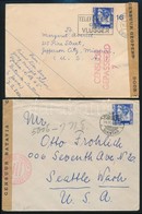 ~1940 2 Db Cenzúrás Levél Az USA-ba / 2 Censored Covers To The USA - Other & Unclassified