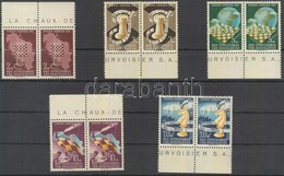 ** 1950 Sakkolimpia 2 Sor ívszéli Párokban Mi 616-620 - Andere & Zonder Classificatie