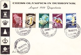 1950 Sakkolimpia Mi 616-620 FDC - Autres & Non Classés