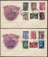 1956 Művészet Sor Mi 776-787 2 FDC-n - Autres & Non Classés