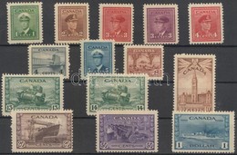 * 1942 Forgalmi Bélyeg Sor / Definitive Stamp Set Mi 216-229 A - Other & Unclassified
