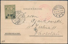 1916 Varsói Helyi Posta Bélyeg Levelezőlapon / Warsaw Local Post Stamp On Postcard - Sonstige & Ohne Zuordnung