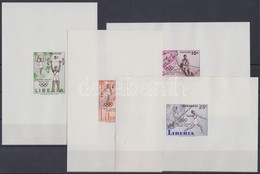 ** 1960 Római Nyári Olimpia Sor Vágott Blokkformában Mi 552-555 - Other & Unclassified