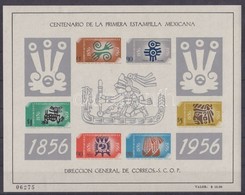 ** 1956 100 éves A Mexikói Bélyeg Mi Blokk 1 (gumihiba) - Andere & Zonder Classificatie