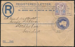 1900 Ajánlott Díjjegyes Boríték Díjkiegészítéssel Stockholmba / PS-registered Cover With 5p Additional Franking To Swede - Sonstige & Ohne Zuordnung