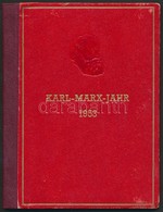 ** 1953 Karl Marx Halálának 70. évfordulója Emlékfüzet (piros Kartonkötésben, A Borítón Marx Profiljával) Mi S 344-353 - Sonstige & Ohne Zuordnung