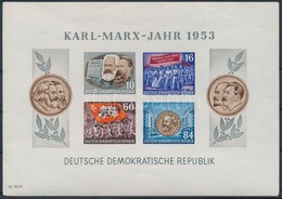 ** 1953 Karl-Marx év Blokk Mi 9 B (saroktörés) - Autres & Non Classés