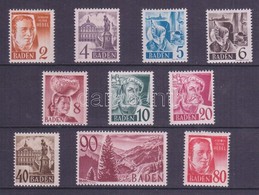 ** * Baden 1948 Mi 28-37 (29, 33, 34 Falcos/hinged) - Sonstige & Ohne Zuordnung