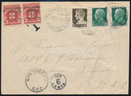 1931 Levél Az USA-ba, Portózva / Cover To The USA, With Postage Due - Andere & Zonder Classificatie