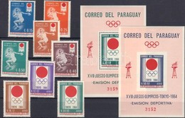 ** 1964 Tokioi Olimpia Mi 1265-1272 + Blokk 50-51 - Altri & Non Classificati