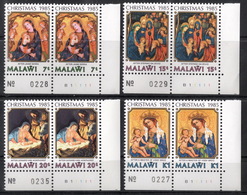 Malawi, 1985 (#457-60c), Christmas, Paintings, Humility, Adoration, Magi, Virgin Of Zbraslav In Czechia, Weihnachten - Noël