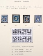 O 1869 Mi 22 Típusrekonstrukció, 4 Különféle Típusú Bélyeg - Sonstige & Ohne Zuordnung