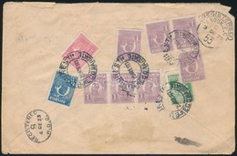 1923 10 Bélyeges Ajánlott Levél Londonba / Registered Cover With 10 Stamps Franking To London - Sonstige & Ohne Zuordnung