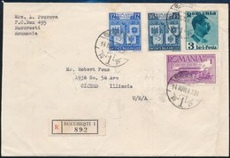 1940 Ajánlott Levél Az USA-ba / Registered Cover To Cicero / USA - Autres & Non Classés