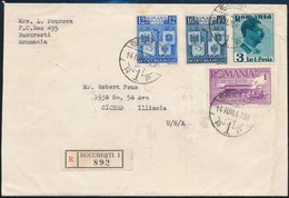 1940 Ajánlott Levél Az USA-ba / Registered Cover To Cicero / USA - Other & Unclassified