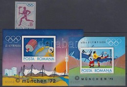 ** 1972 Nyári Olimpia, München Bélyeg Mi 3043 + Blokk Sor 97-98 - Autres & Non Classés