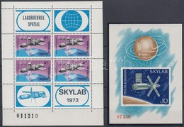 ** 1974 Skylab Vágott és Fogazott Blokk Mi 117, 118 - Autres & Non Classés