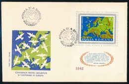 1975 Európai Biztonság és Együttműködés Vágott Blokk Mi 125 FDC-n - Autres & Non Classés