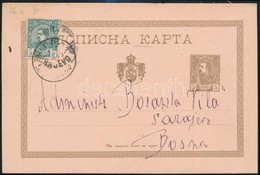 1889 Díjkiegészített Díjjegyes Levelezőlap Sarajevoba / PS-card With Additional Franking To Sarajevo - Andere & Zonder Classificatie