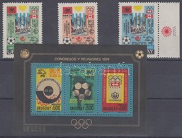 ** 1974 Kongresszusok és Eredmények UPU, Labdarugó VB, Téli Olimpia Sor Mi 1313-1315 + Blokk Mi 21 - Other & Unclassified