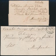 ~1820-1870 2 Bélyeg Előtti és 1 Ex Offo Levél, Utóbbin Nagykanizsa Pályaudvari átmenő Bélyegzés /  2 Prephilatelic + 1 E - Altri & Non Classificati