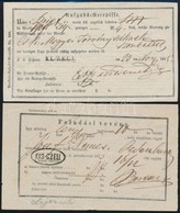 1855 + 1873 Német és Magyar Nyelvű Feladóvevény / Aufgabs Recepisse German And Hungarian Forms 'KL.ZELL' + 'KIS-CZELL' - Autres & Non Classés