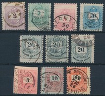 1881-1889 10 Db Erősen Elfogazott Krajcáros Bélyeg / 10 Stamps With Strongly Shifted Perforation - Autres & Non Classés