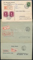 1948-1989 31 Db Ajánlott Küldemény Különleges Ajánlási Ragjegyekkel / 31 Registered Covers With Interesting Labels - Sonstige & Ohne Zuordnung