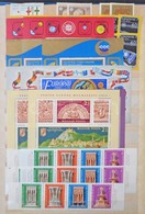 ** 1963-1975 Sorok és Blokkok Másodpéldányokkal, Kék Abria Berakóban (ca. 70.000) / 1963-1975 Sets And Blocks In Stockbo - Sonstige & Ohne Zuordnung