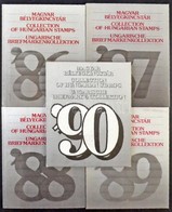 ** Magyar Bélyegkincstár Szürke Könyvek 1986-1990 Speciális Blokkokkal (5 évfolyam) / Complete Yearbooks 1986, 1987, 198 - Other & Unclassified