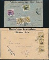 Csehszlovákia 11 Db Háború Előtti Portós Küldemény Jobbakkal / Czechoslovakia 11 Pre-war Covers With Postage Due Stamps - Sonstige & Ohne Zuordnung