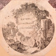 Cca 1810 Gróf Széchényi Ferenc (1754-1820) államférfi, Könyvtár- és Múzeumalapító, Somogy Vármegye Főispánja Ex Libris,  - Stiche & Gravuren