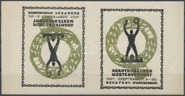 ** 1937 Aranykoszorús Mesterverseny Fordított állású Emlékív Pár / Souvenir Sheet Pair - Ohne Zuordnung