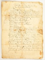 Cca 1629 Francia Nyelvű Kézzel írt Levél, Foltos, 2 P. /
Cca 1629 Letter Written In French, With Small Stains, 2 P. - Non Classés